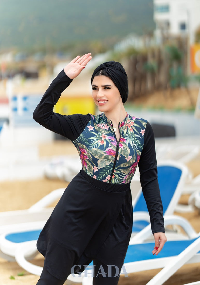 Burkini maillot de bain Antalya violet main image 1