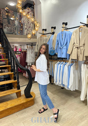 T-shirt oversize en blanc