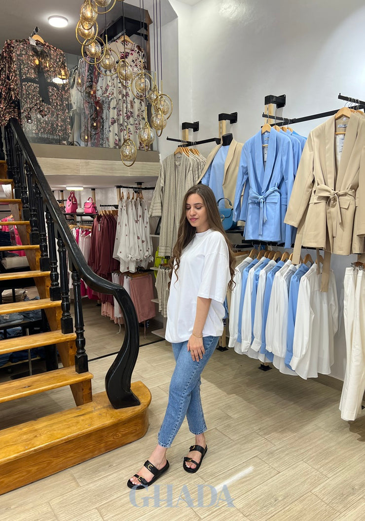 T-shirt oversize en blanc