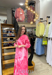 Robe tie & dye brodée