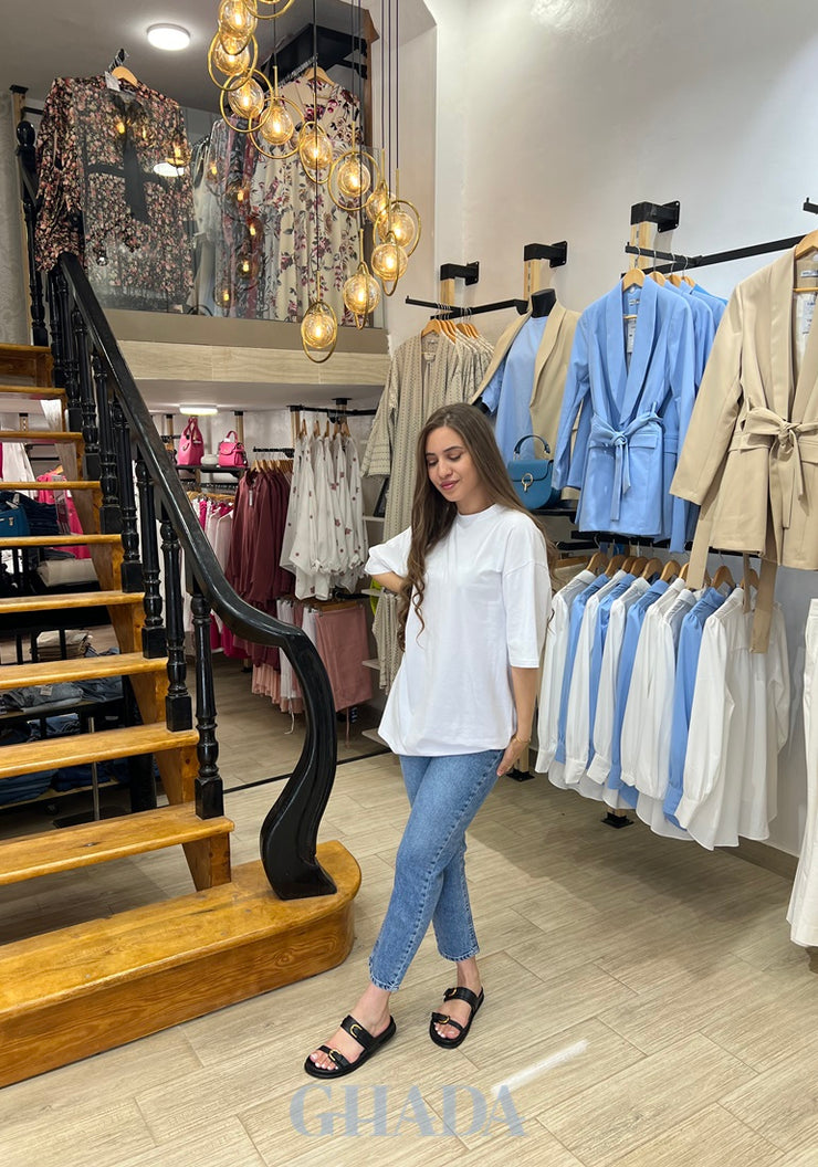 T-shirt oversize en blanc
