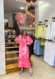 Robe tie & dye brodée