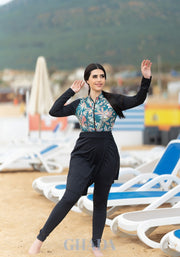 Maillot de bain burkini imprimé floral
