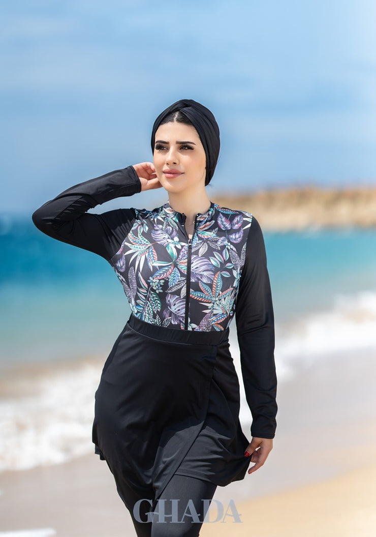 Maillot de bain burkini imprimé floral