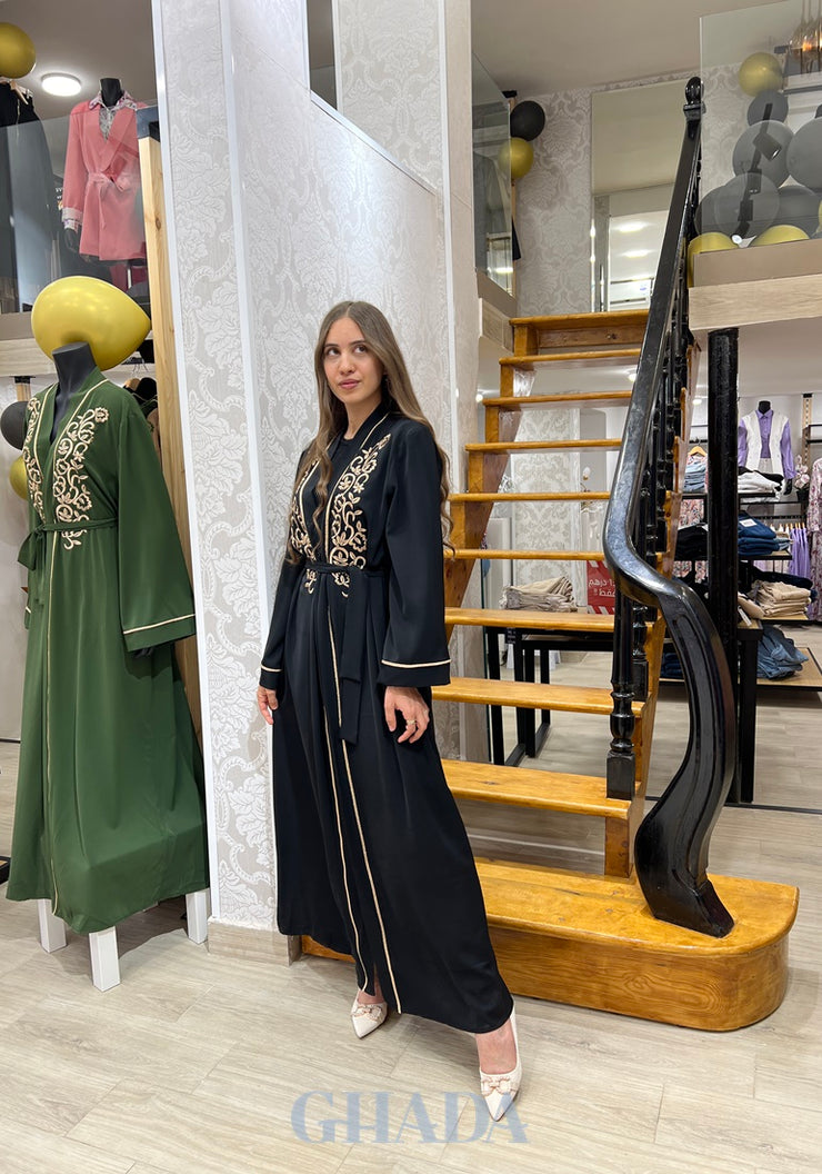 Abaya noir avec broderie