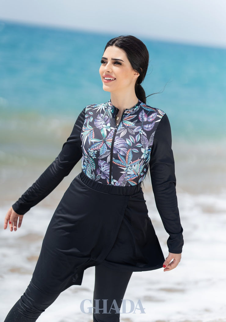 Maillot de bain burkini imprimé floral