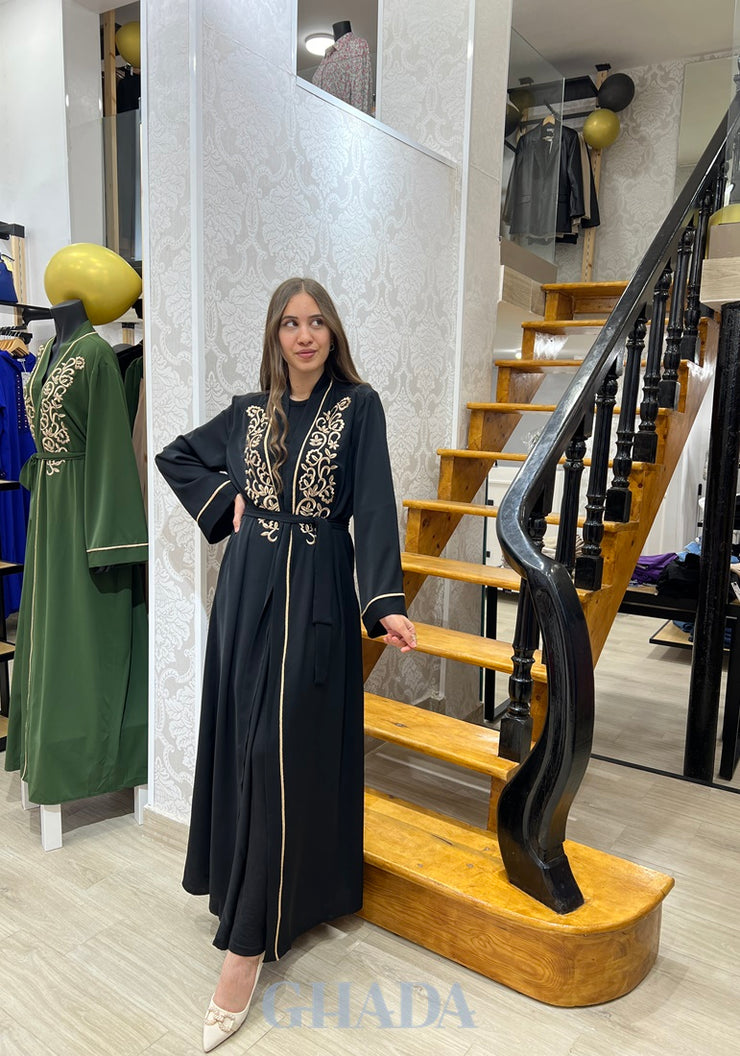 Abaya noir avec broderie