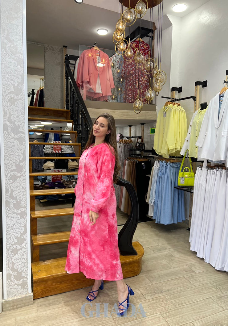 Robe tie & dye brodée