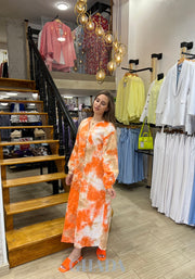 Robe tie & dye brodée