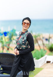 Maillot de bain burkini imprimé floral