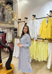 Robe - chemise à rayures