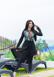 Maillot de bain burkini imprimé floral