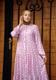 Robe rose imprimé floral