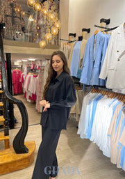 Ensemble chemise & pantalon en noir