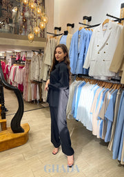 Ensemble chemise & pantalon en noir