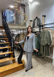 Ensemble blazer - pantalon en gris