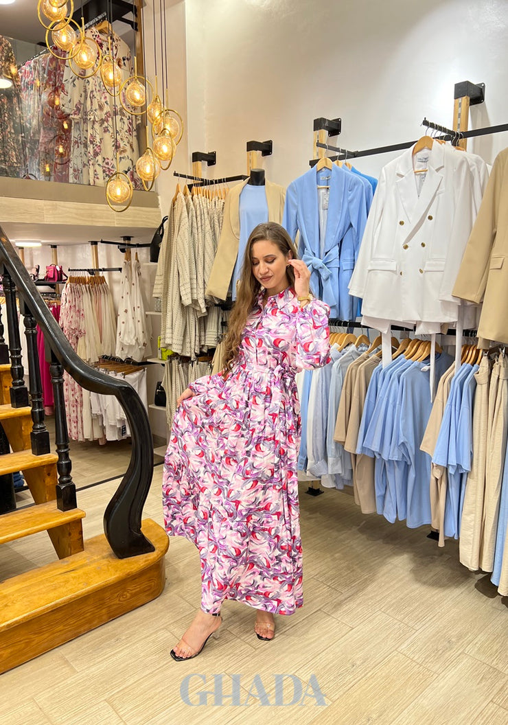 Robe longue imprimée florale