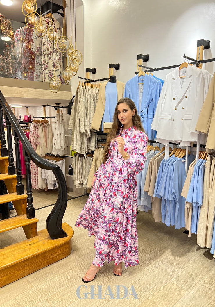 Robe longue imprimée florale