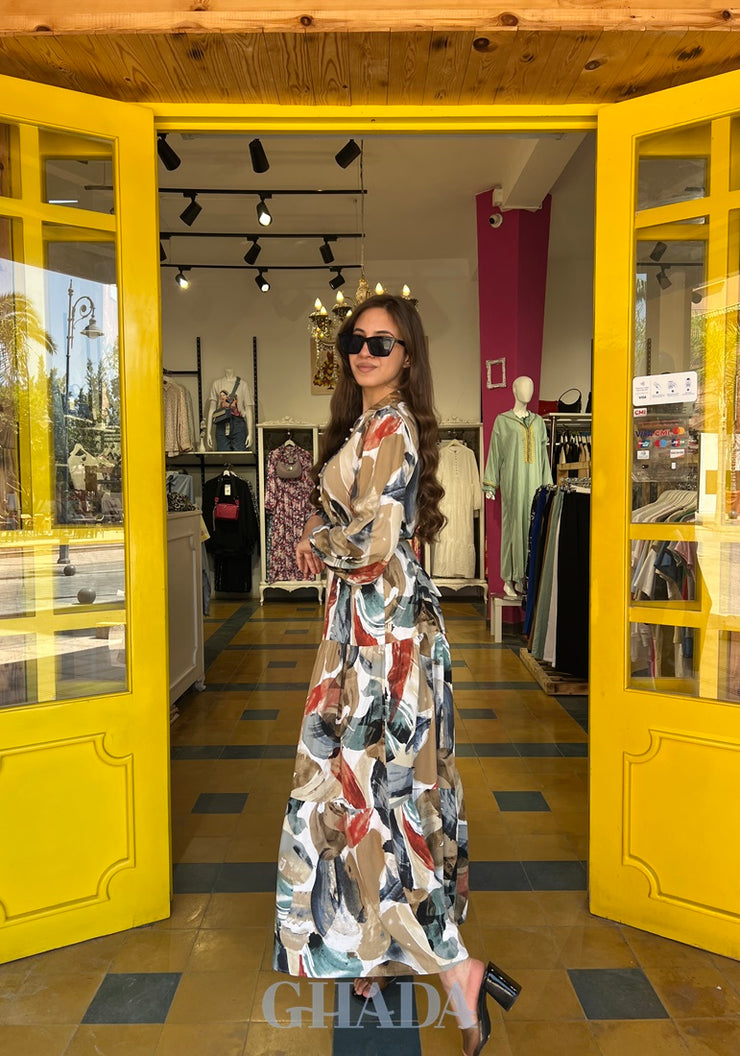 Robe longue imprimée florale