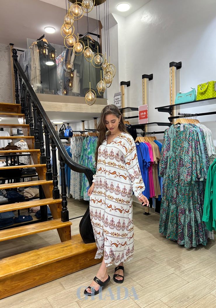 Robe longue imprimée florale