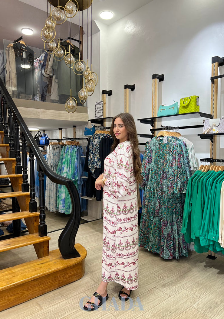 Robe longue imprimée florale