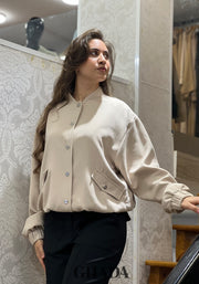 Bomber en beige