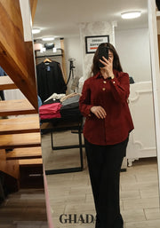 Chemise en bordeaux
