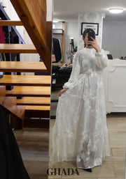 Robe blanche en dentelle