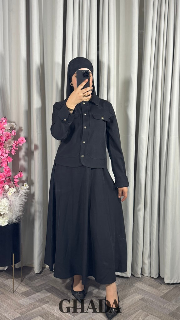 Ensemble veste et jupe en noir