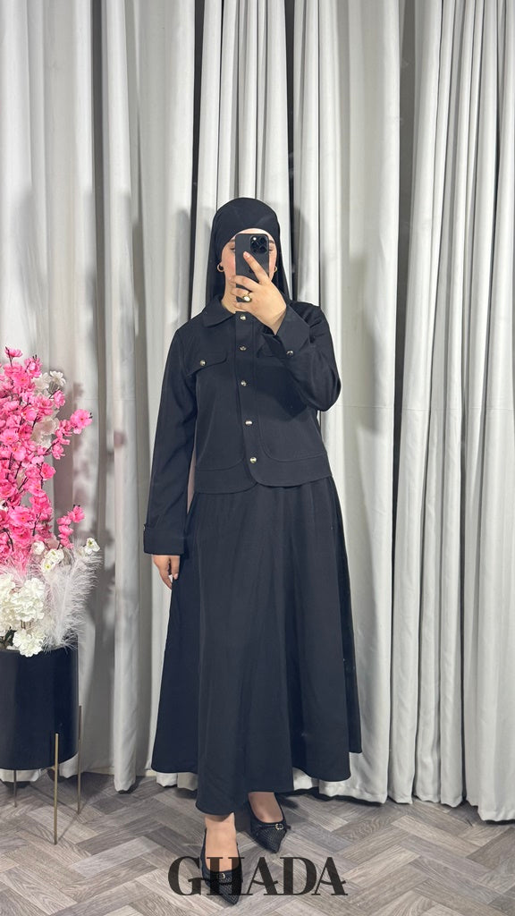 Ensemble veste et jupe en noir