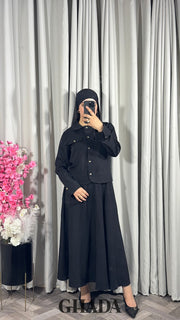 Ensemble veste et jupe en noir