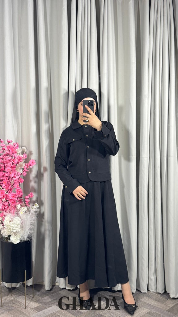 Ensemble veste et jupe en noir