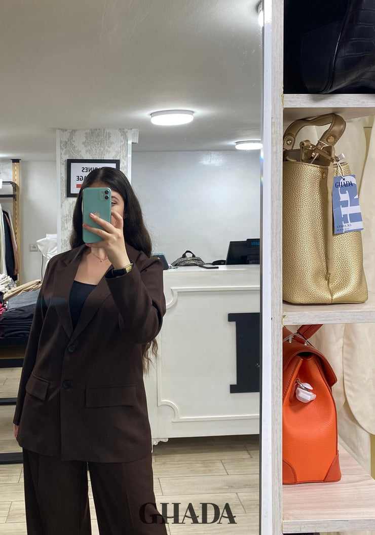 Ensemble tailleur en marron foncé