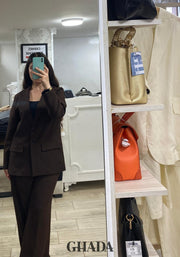 Ensemble tailleur en marron foncé