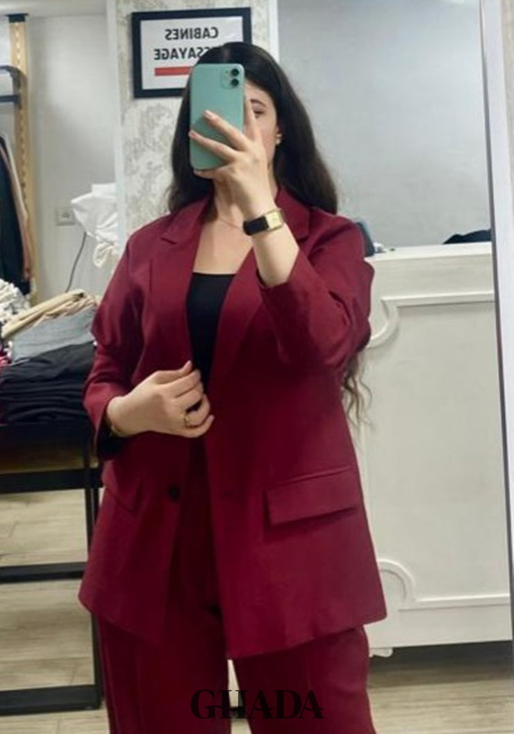 Ensemble tailleur en bordeaux