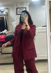 Ensemble tailleur en bordeaux