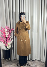 Trench-coat long en camel