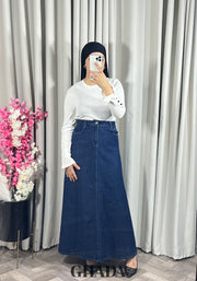 Jupe longue en denim
