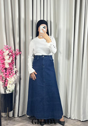 Jupe longue en denim