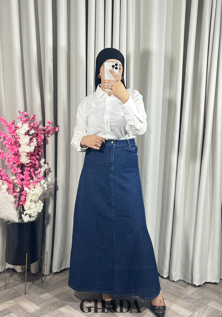 Jupe longue en denim