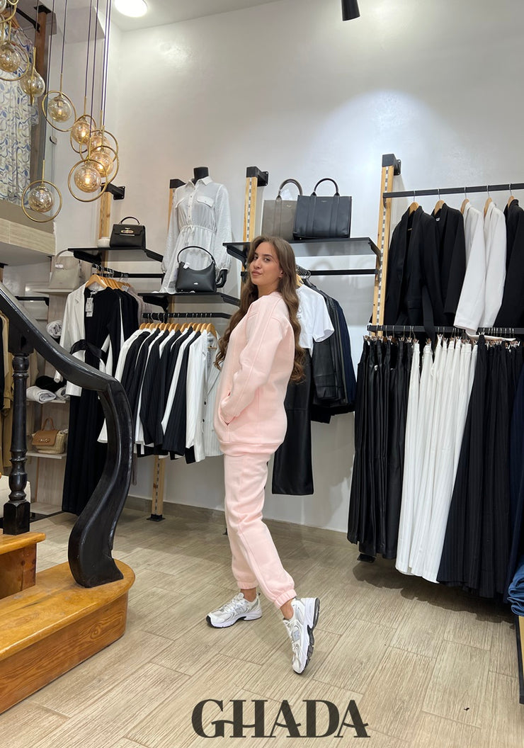 Ensemble survêtement en rose bebe
