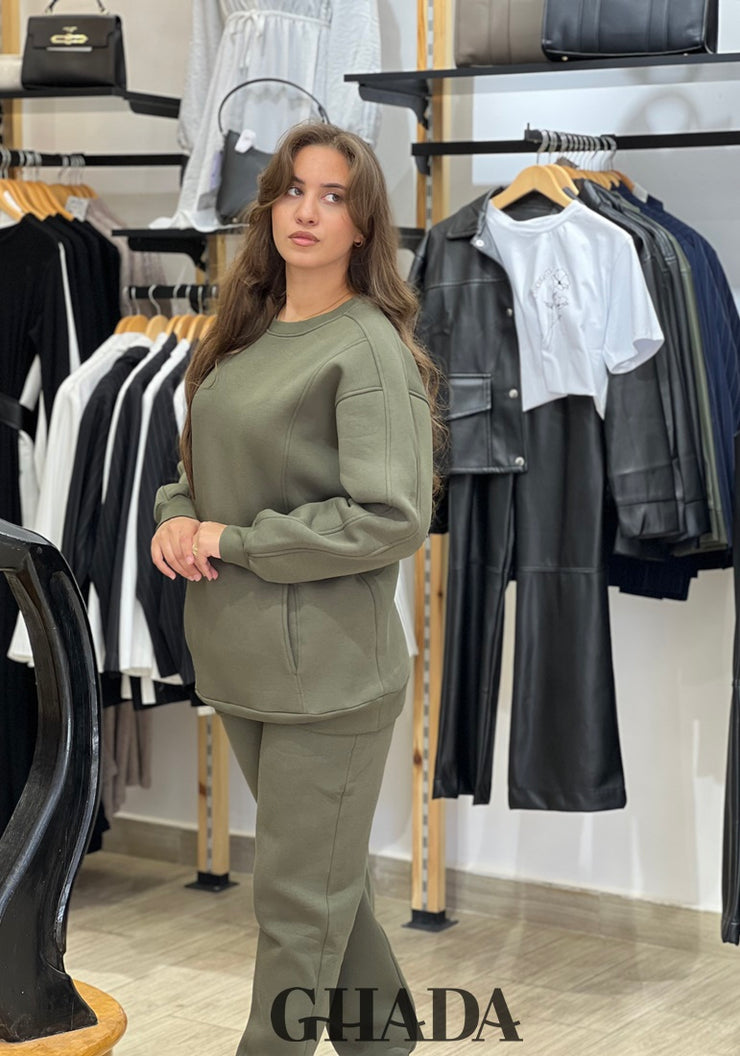 Ensemble survêtement en vert militaire