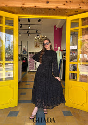 Robe en dentelle noire