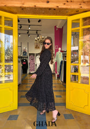 Robe en dentelle noire