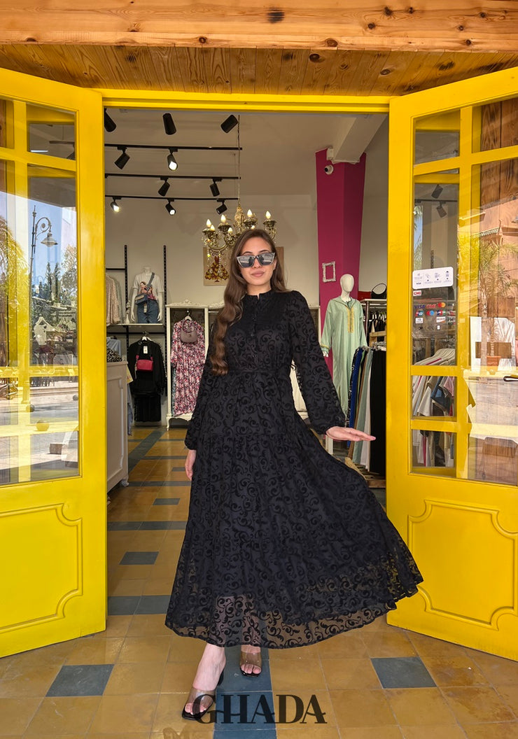 Robe en dentelle noire