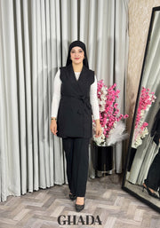 Ensemble gilet et pantalon en noir