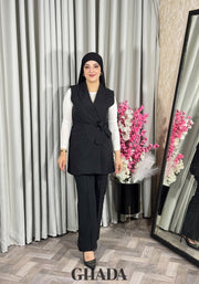 Ensemble gilet et pantalon en noir
