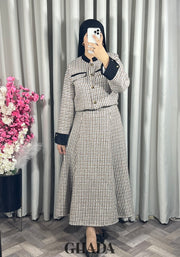 Ensemble veste et jupe en tweed