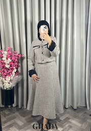 Ensemble veste et jupe en tweed