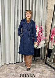Trench long en denim